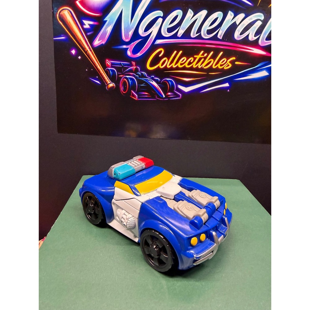 Transformers Rescue Bots Chase the Police-Bot Playskool Heroes Blue Police Car - Picture 1 of 5